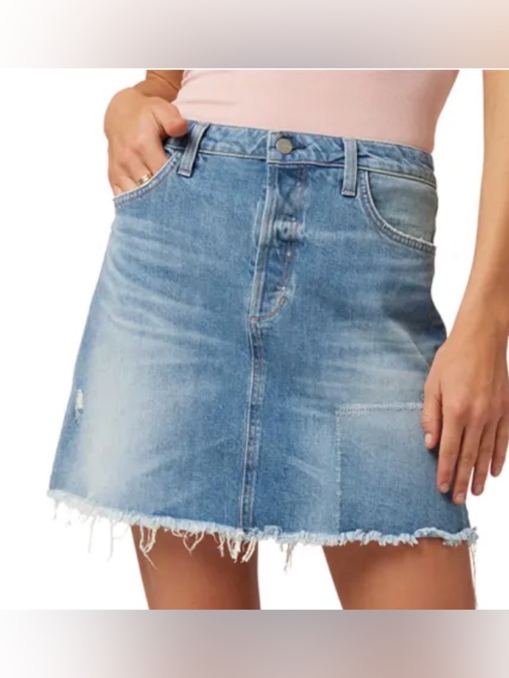 Joe's Jeans The Jessica Frayed Denim Mini Skirt Size 28